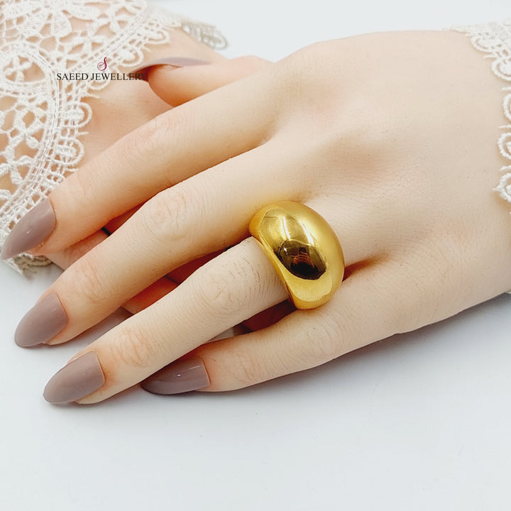 21K خاتم سادة-مجوهرات الشيخ سعيد-Saeed Jewelry 