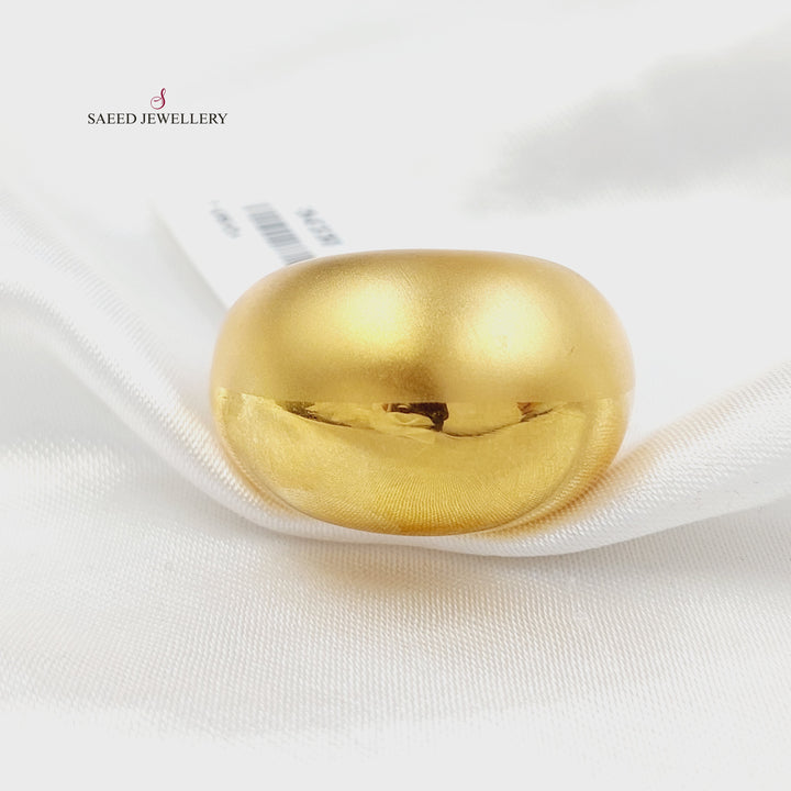 21K خاتم سادة-مجوهرات الشيخ سعيد-Saeed Jewelry 