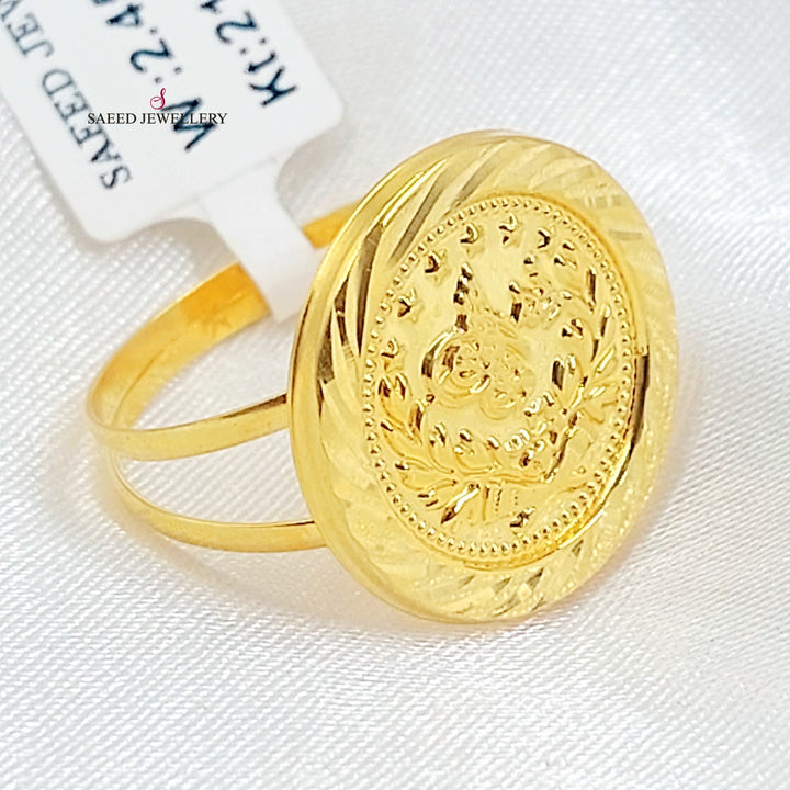 21K خاتم رشادي قشرة-مجوهرات الشيخ سعيد-Saeed Jewelry 