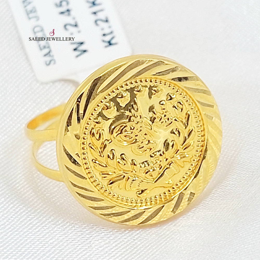 21K خاتم رشادي قشرة-مجوهرات الشيخ سعيد-Saeed Jewelry 