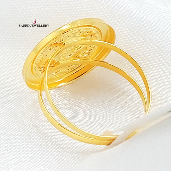 21K خاتم رشادي قشرة-مجوهرات الشيخ سعيد-Saeed Jewelry 