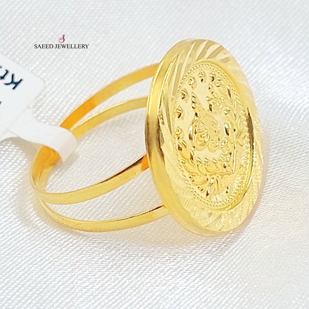 21K خاتم رشادي قشرة-مجوهرات الشيخ سعيد-Saeed Jewelry 