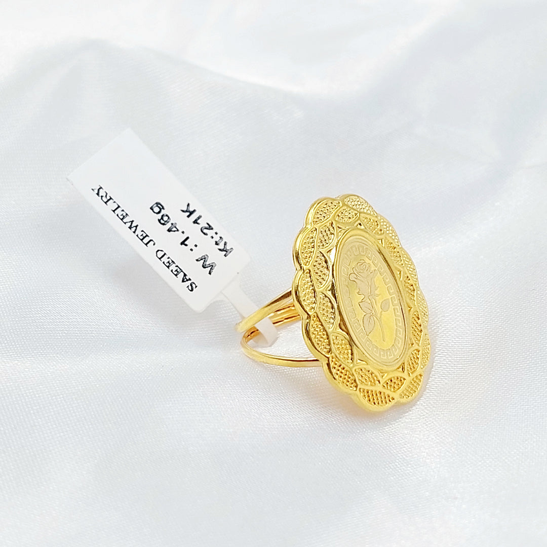 21K خاتم اونصه قشرة-مجوهرات الشيخ سعيد-Saeed Jewelry 