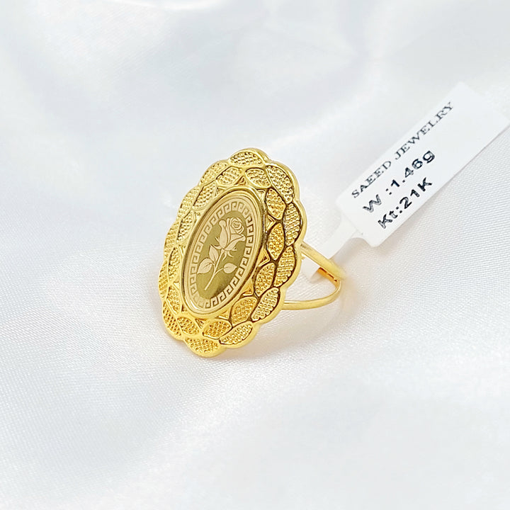 21K خاتم اونصه قشرة-مجوهرات الشيخ سعيد-Saeed Jewelry 