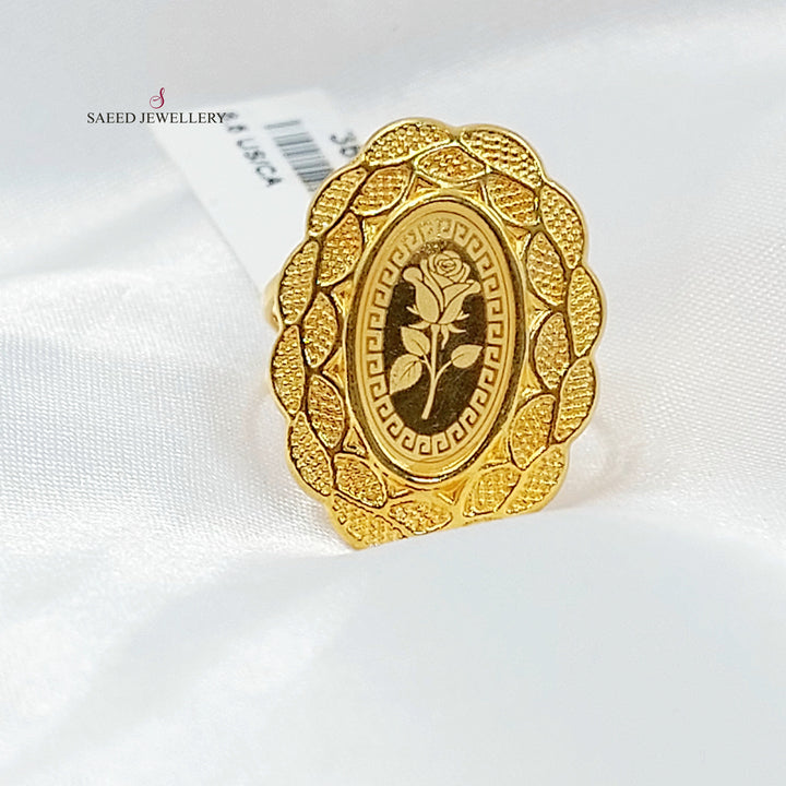 21K خاتم اونصه قشرة-مجوهرات الشيخ سعيد-Saeed Jewelry 