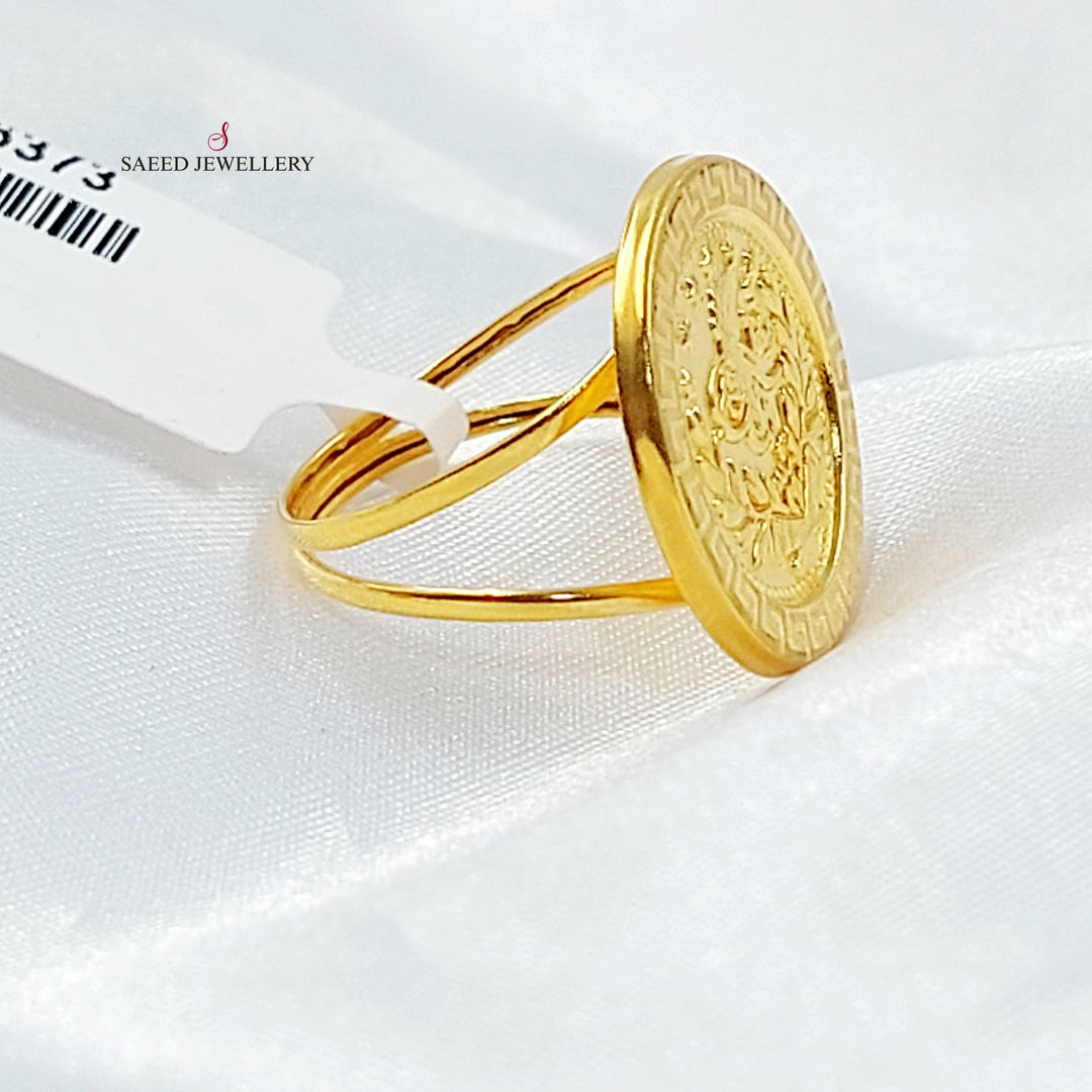 21K خاتم رشادي قشرة-مجوهرات الشيخ سعيد-Saeed Jewelry 