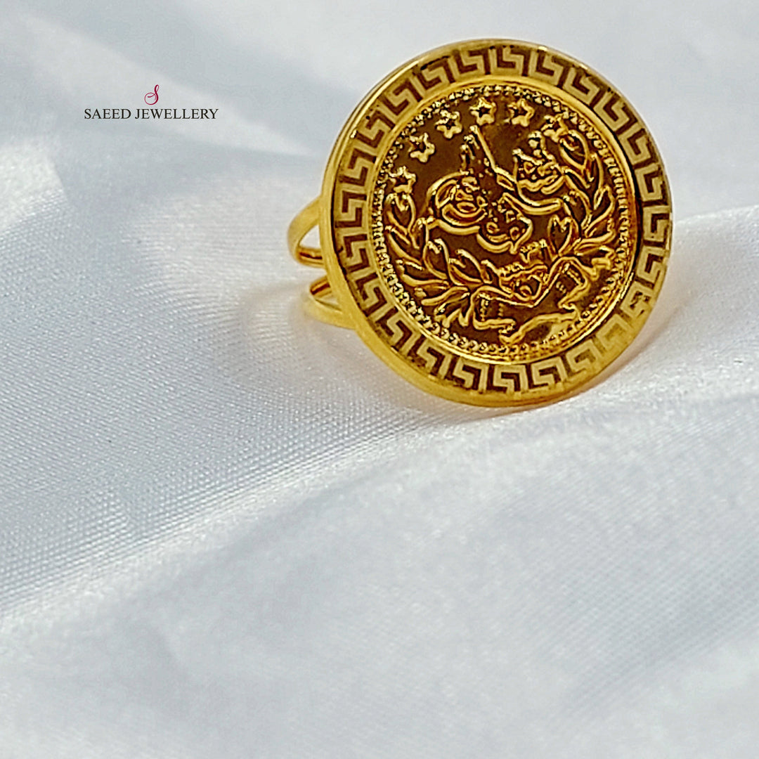 21K خاتم رشادي قشرة-مجوهرات الشيخ سعيد-Saeed Jewelry 