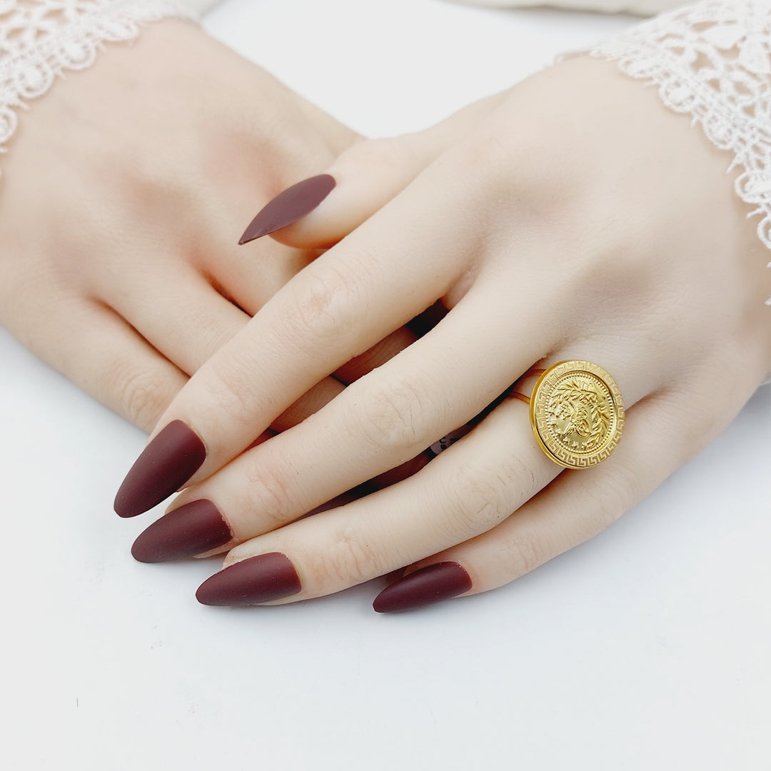 21K خاتم رشادي قشرة-مجوهرات الشيخ سعيد-Saeed Jewelry 