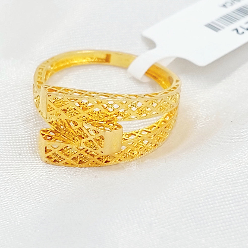 21K خاتم هرم-مجوهرات الشيخ سعيد-Saeed Jewelry 