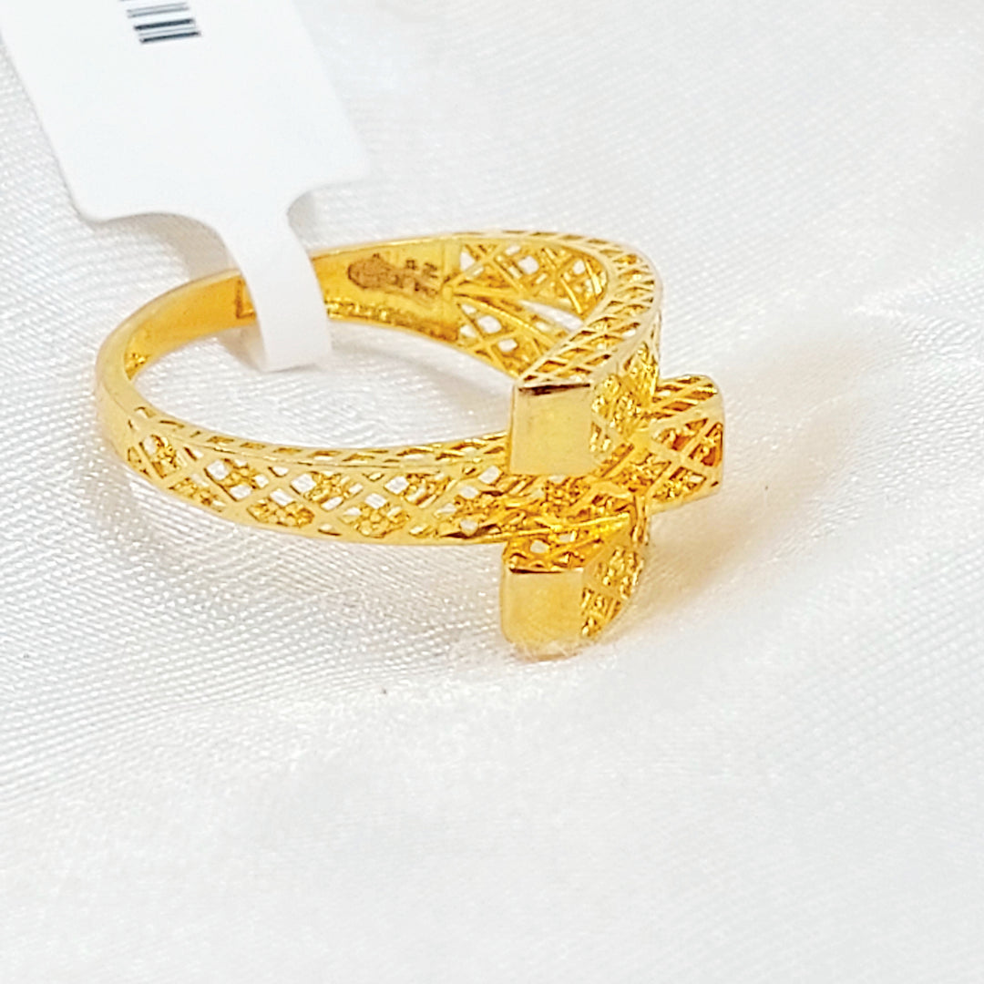 21K خاتم هرم-مجوهرات الشيخ سعيد-Saeed Jewelry 