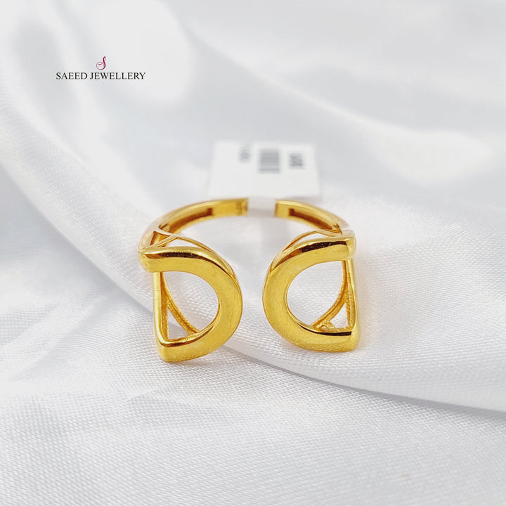 21K خاتم هرم-مجوهرات الشيخ سعيد-Saeed Jewelry 