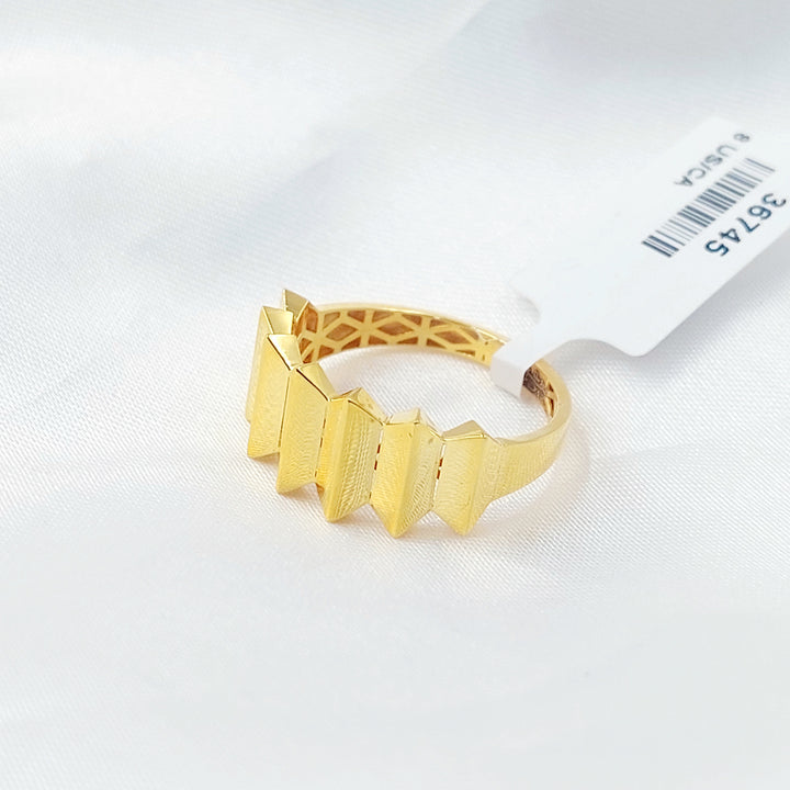 21K خاتم هرم-مجوهرات الشيخ سعيد-Saeed Jewelry 