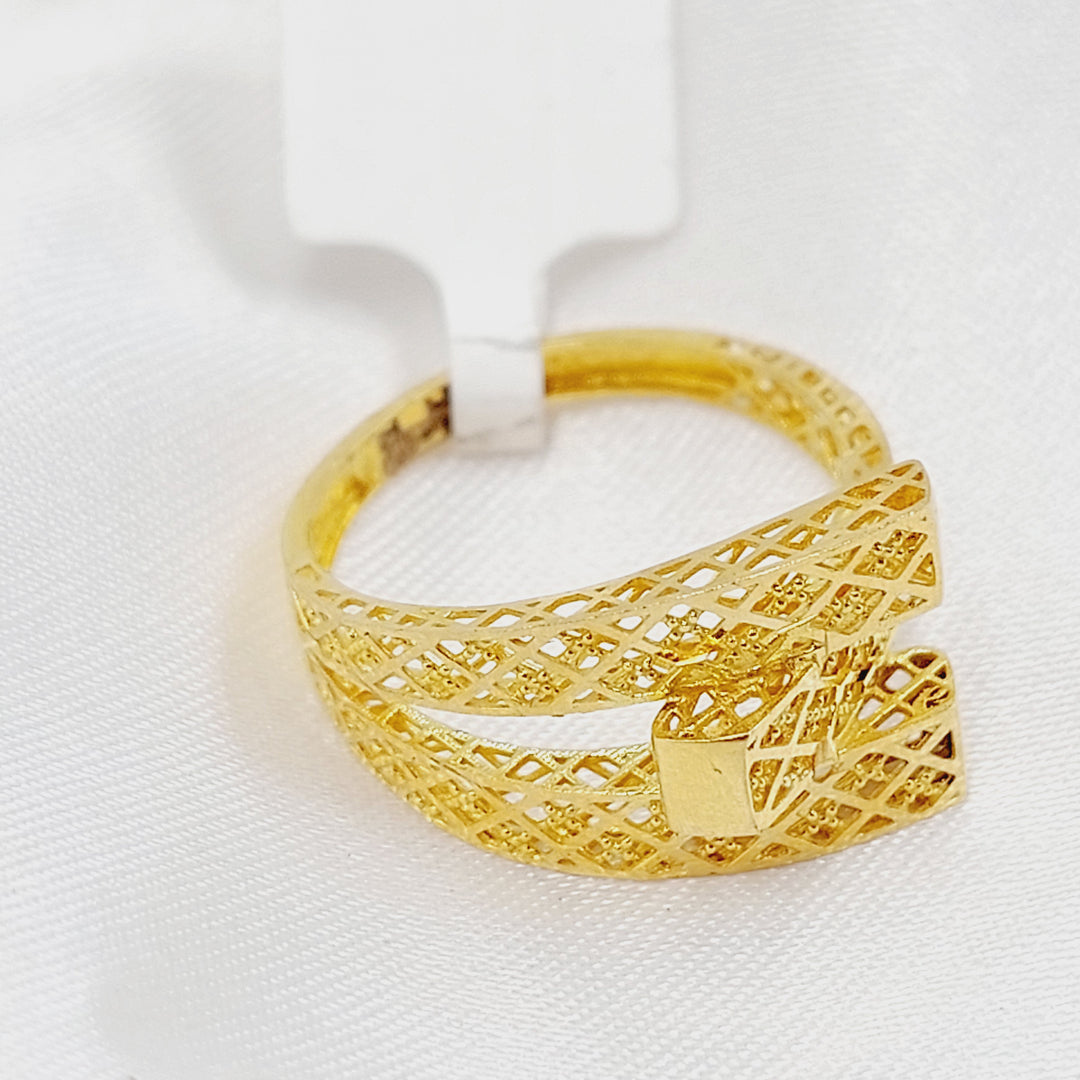 21K خاتم هرم-مجوهرات الشيخ سعيد-Saeed Jewelry 