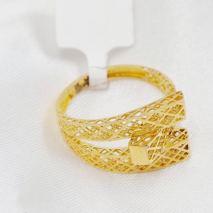 21K خاتم هرم-مجوهرات الشيخ سعيد-Saeed Jewelry 