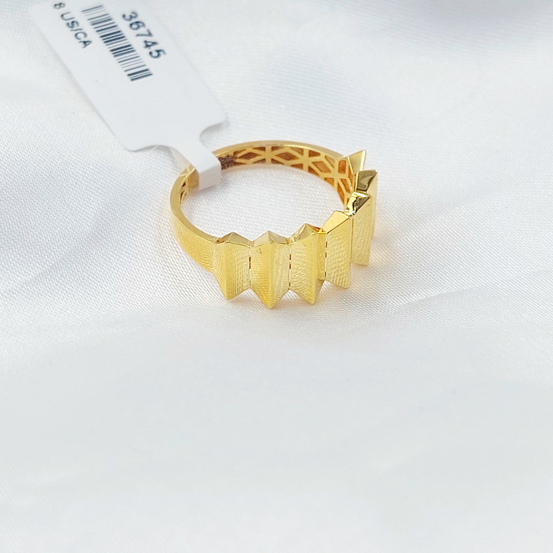 21K خاتم هرم-مجوهرات الشيخ سعيد-Saeed Jewelry 