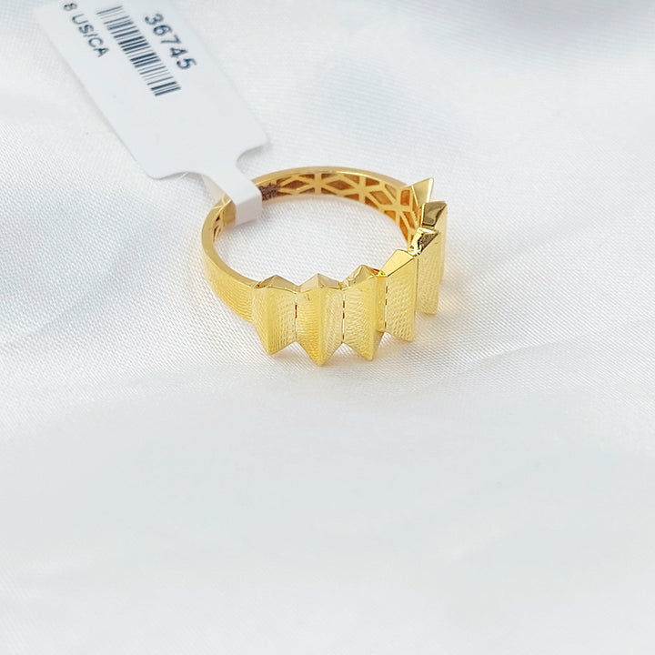 21K خاتم هرم-مجوهرات الشيخ سعيد-Saeed Jewelry 