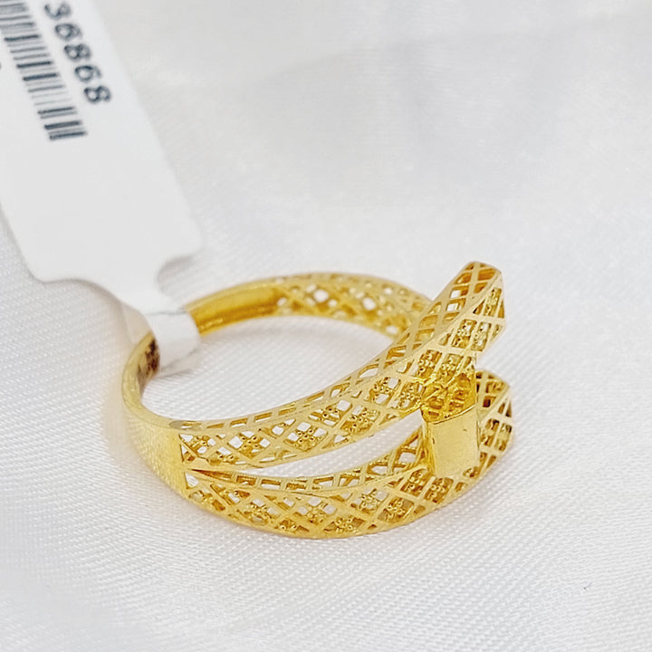 21K خاتم هرم-مجوهرات الشيخ سعيد-Saeed Jewelry 