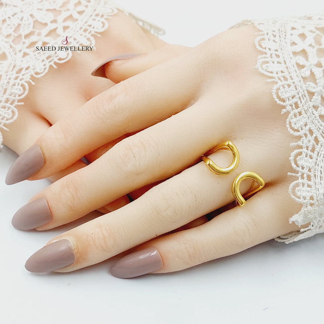 21K خاتم هرم-مجوهرات الشيخ سعيد-Saeed Jewelry 