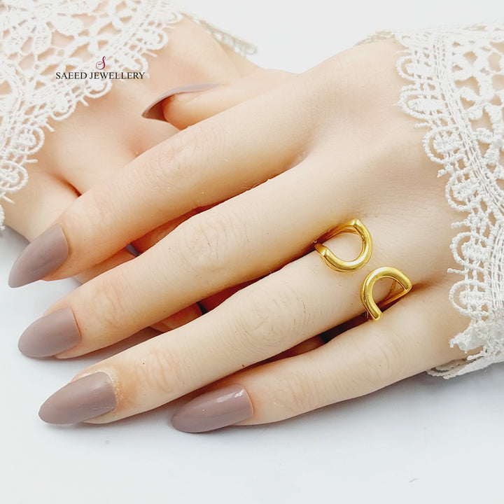 21K خاتم هرم-مجوهرات الشيخ سعيد-Saeed Jewelry 