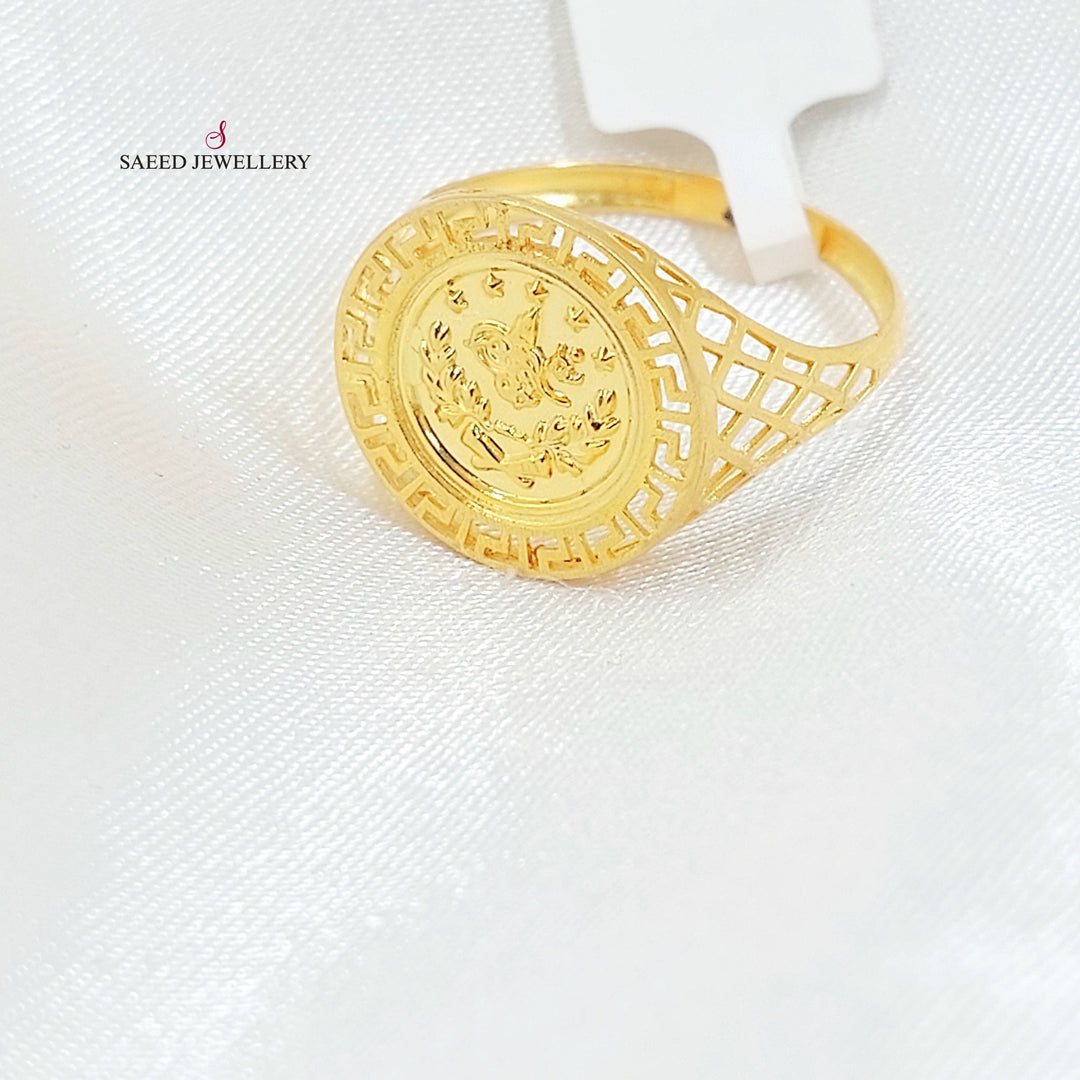 21K خاتم رشادي-مجوهرات الشيخ سعيد-Saeed Jewelry 