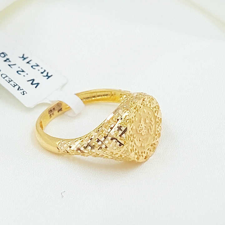 21K خاتم رشادي-مجوهرات الشيخ سعيد-Saeed Jewelry 