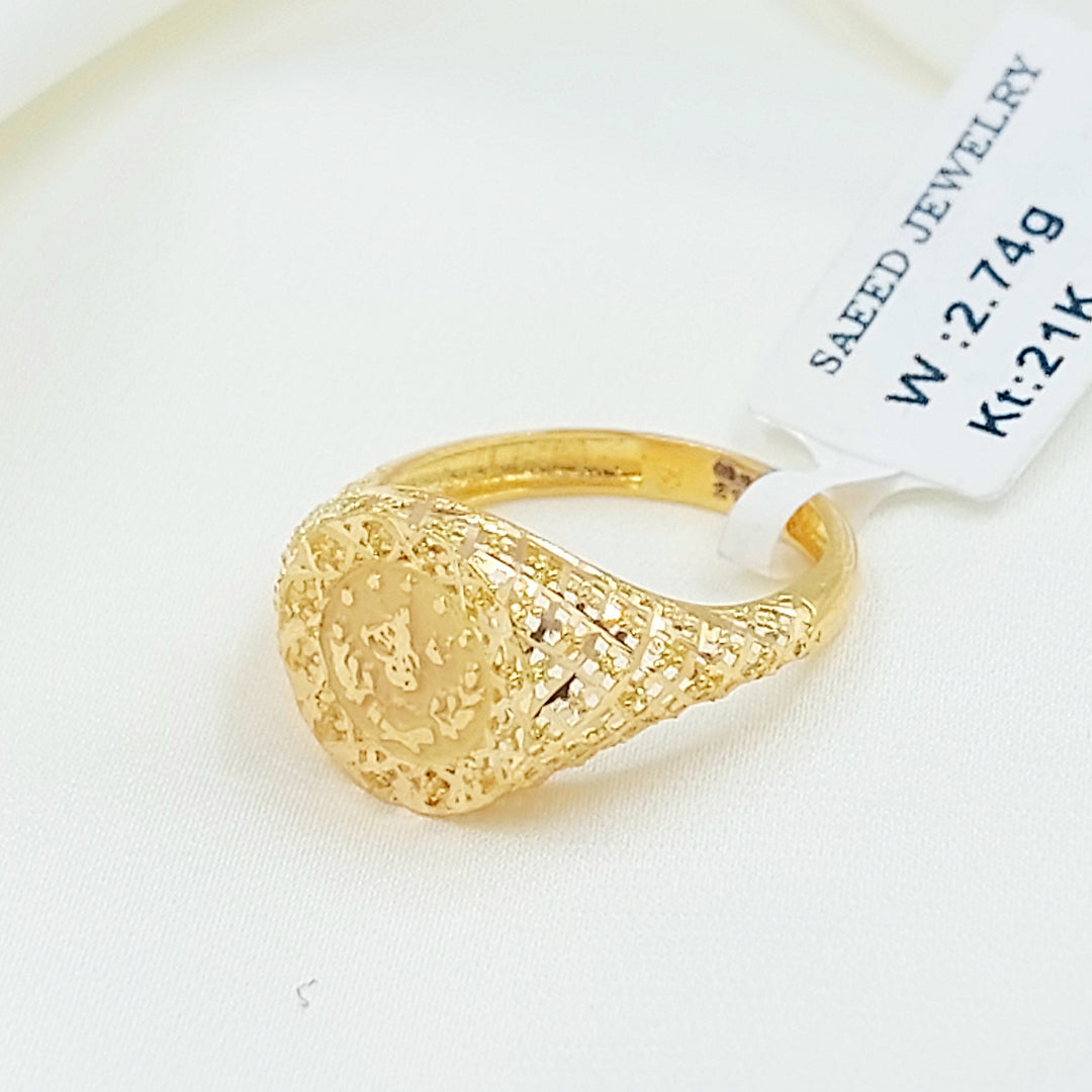 21K خاتم رشادي-مجوهرات الشيخ سعيد-Saeed Jewelry 