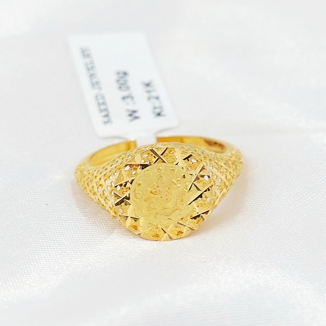 21K خاتم نقش رشادي-مجوهرات الشيخ سعيد-Saeed Jewelry 