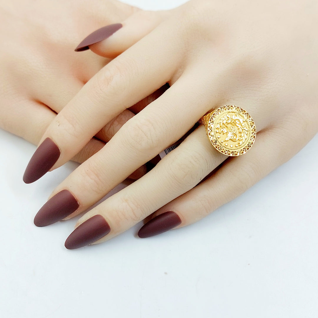 21K خاتم نقش رشادي-مجوهرات الشيخ سعيد-Saeed Jewelry 
