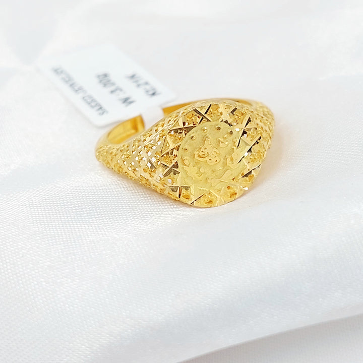 21K خاتم نقش رشادي-مجوهرات الشيخ سعيد-Saeed Jewelry 