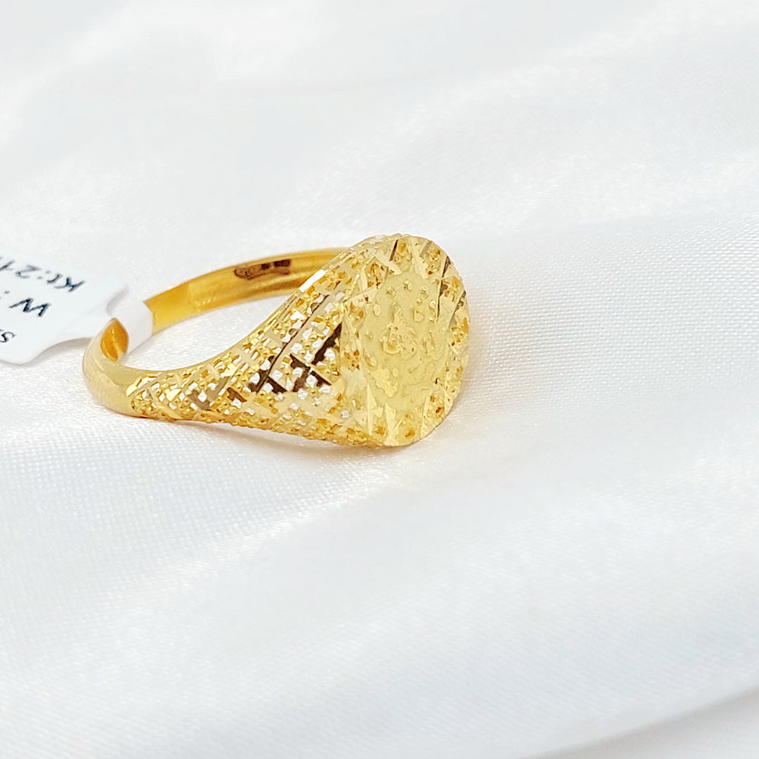 21K خاتم نقش رشادي-مجوهرات الشيخ سعيد-Saeed Jewelry 