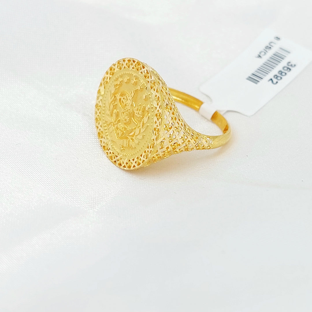 21K خاتم نقش رشادي-مجوهرات الشيخ سعيد-Saeed Jewelry 