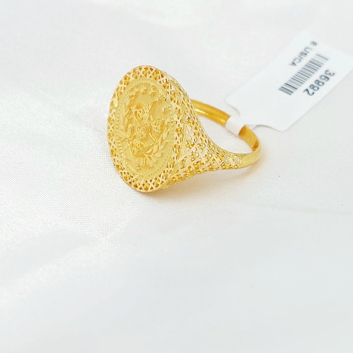21K خاتم نقش رشادي-مجوهرات الشيخ سعيد-Saeed Jewelry 