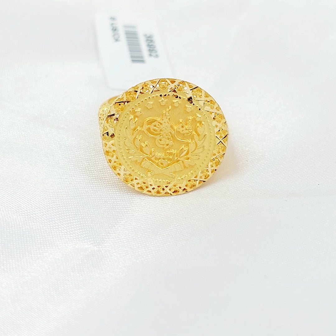 21K خاتم نقش رشادي-مجوهرات الشيخ سعيد-Saeed Jewelry 