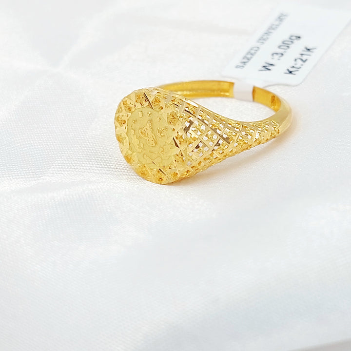 21K خاتم نقش رشادي-مجوهرات الشيخ سعيد-Saeed Jewelry 