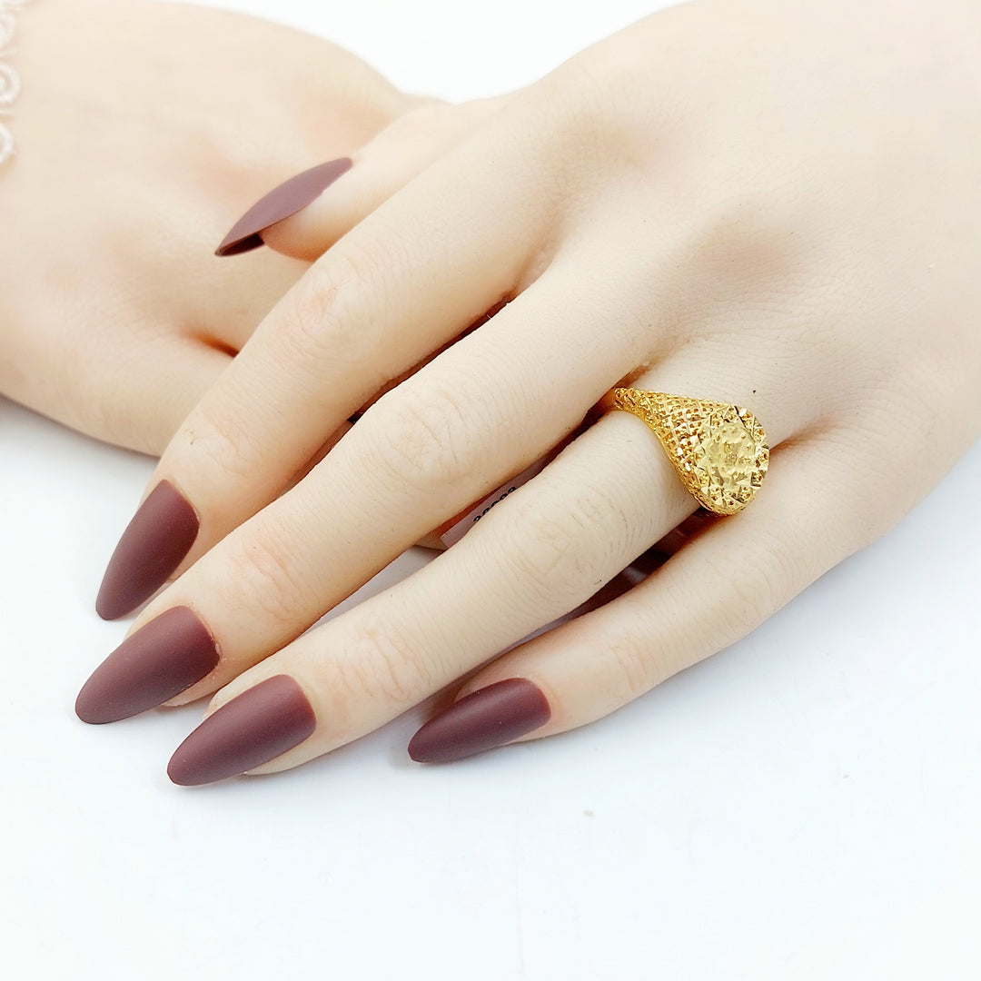 21K خاتم نقش رشادي-مجوهرات الشيخ سعيد-Saeed Jewelry 