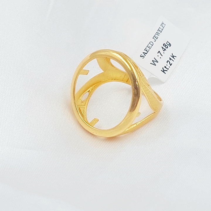 21K خاتم برواز رشادي-مجوهرات الشيخ سعيد-Saeed Jewelry 