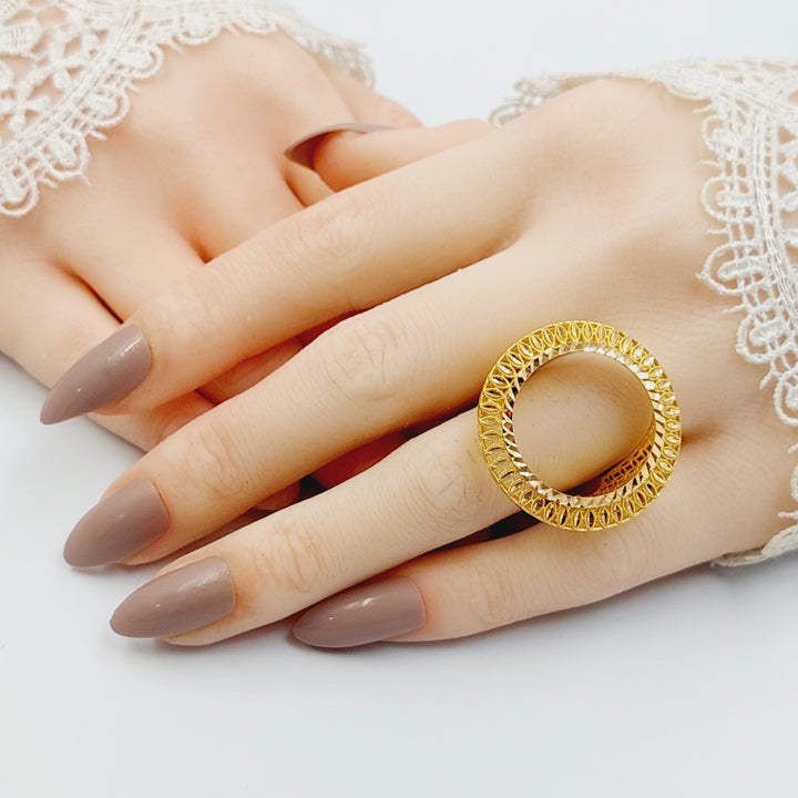 21K خاتم برواز ليرات رشادي-مجوهرات الشيخ سعيد-Saeed Jewelry 