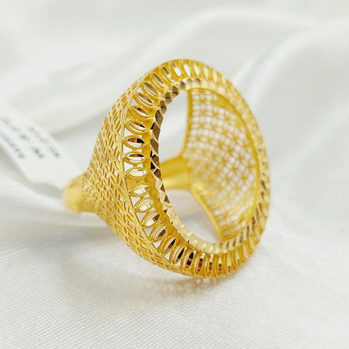 21K خاتم برواز ليرات رشادي-مجوهرات الشيخ سعيد-Saeed Jewelry 