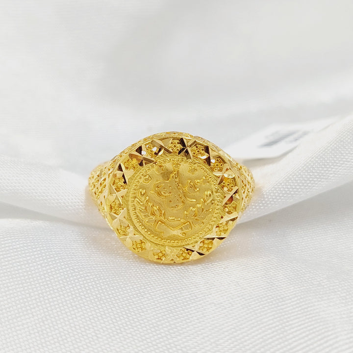 21K خاتم رشادي-مجوهرات الشيخ سعيد-Saeed Jewelry 