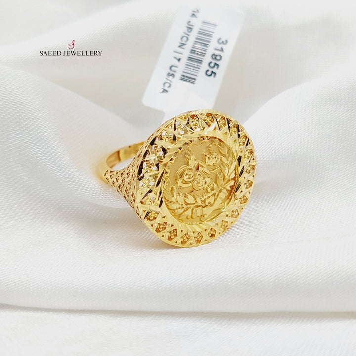 21K خاتم رشادي-مجوهرات الشيخ سعيد-Saeed Jewelry 