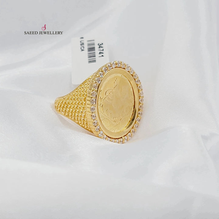 21K خاتم رشادي-مجوهرات الشيخ سعيد-Saeed Jewelry 