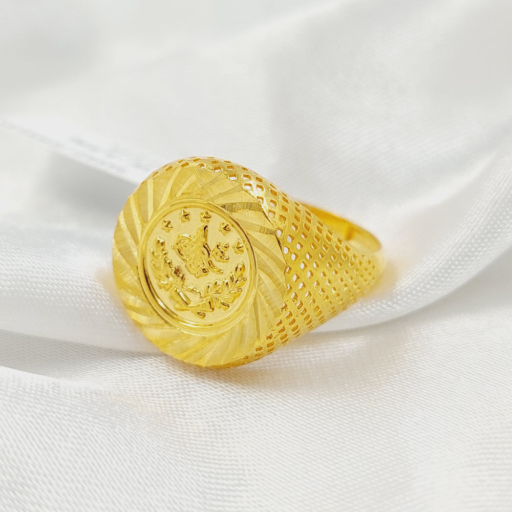 21K خاتم رشادي-مجوهرات الشيخ سعيد-Saeed Jewelry 