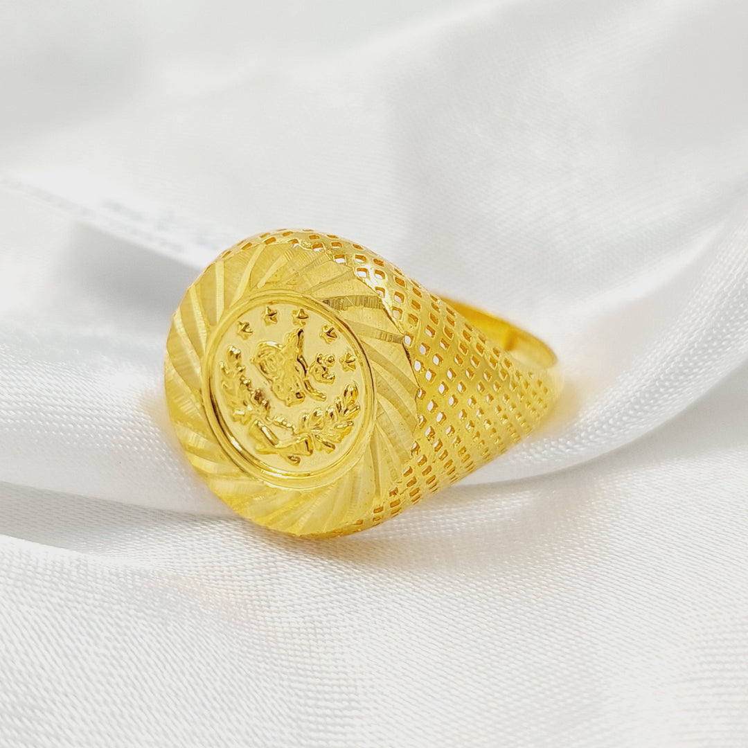 21K خاتم رشادي-مجوهرات الشيخ سعيد-Saeed Jewelry 