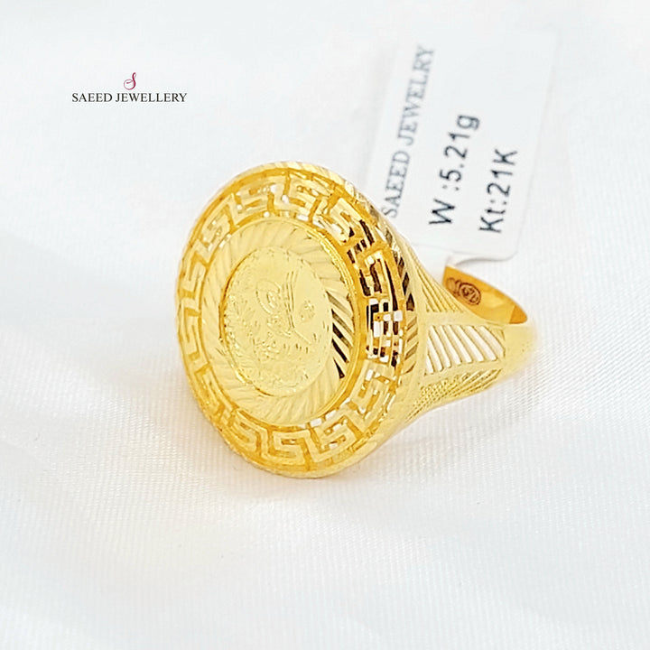 21K خاتم رشادي-مجوهرات الشيخ سعيد-Saeed Jewelry 