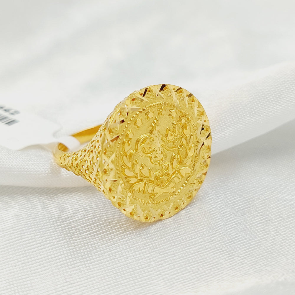 21K خاتم رشادي-مجوهرات الشيخ سعيد-Saeed Jewelry 