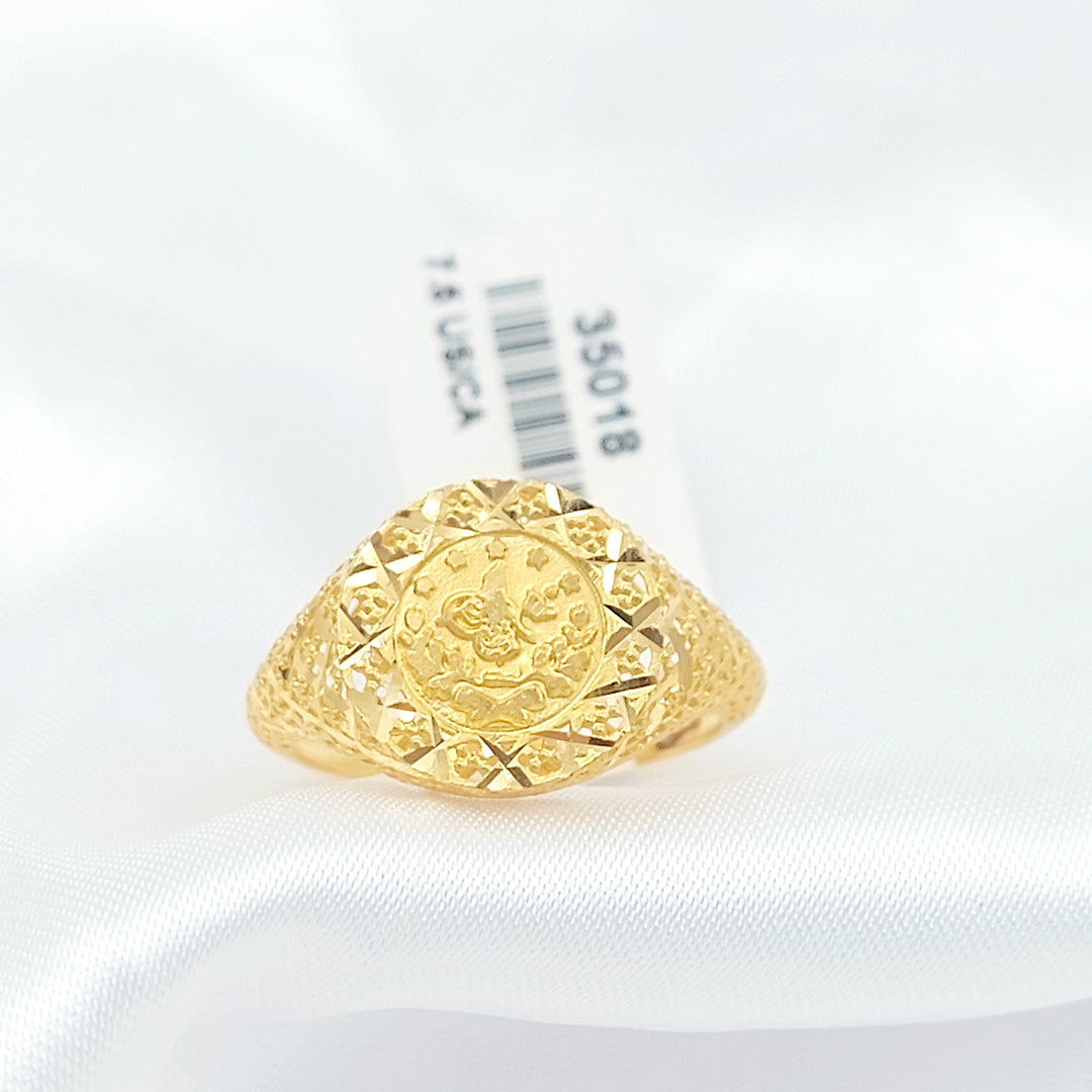 21K خاتم رشادي-مجوهرات الشيخ سعيد-Saeed Jewelry 