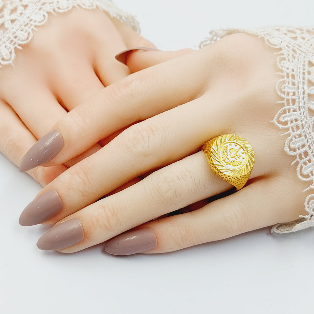 21K خاتم رشادي-مجوهرات الشيخ سعيد-Saeed Jewelry 