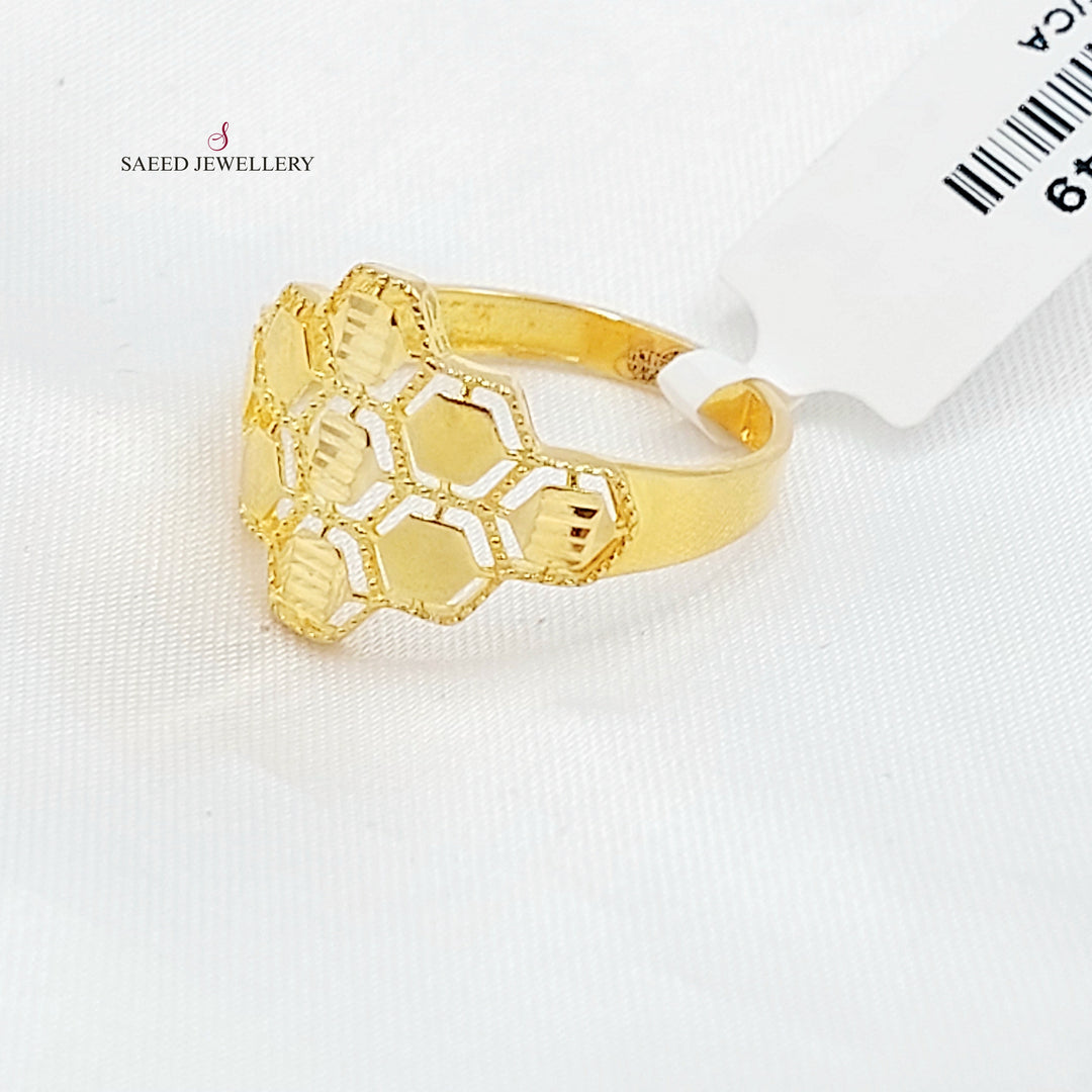 21K خاتم معين-مجوهرات الشيخ سعيد-Saeed Jewelry 
