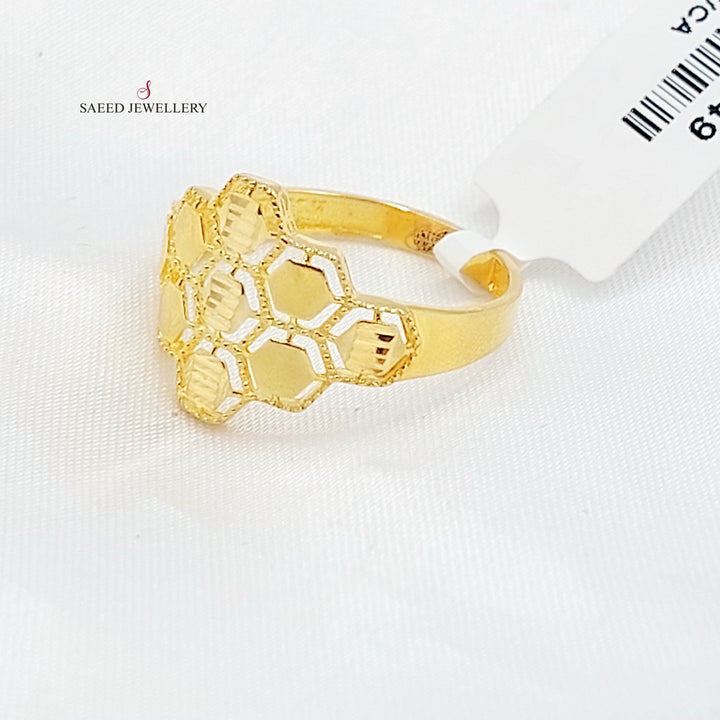21K خاتم معين-مجوهرات الشيخ سعيد-Saeed Jewelry 