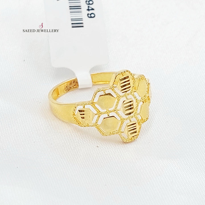 21K خاتم معين-مجوهرات الشيخ سعيد-Saeed Jewelry 